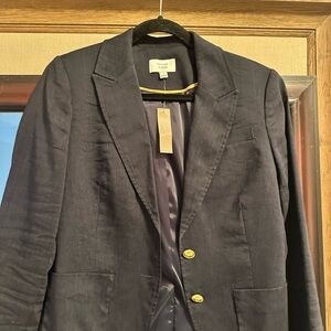 J.Crew Navy Blazer with Gold Trim
